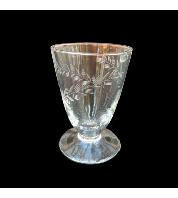 Ensemble de 12 verres en cristal, motif herbal