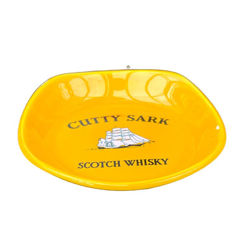Petit cendrier jaune CUTTY SARK Scotch Whisky vintage années 80' Petit cendrier jaune CUTTY SARK Scotch Whisky vintage années 80'