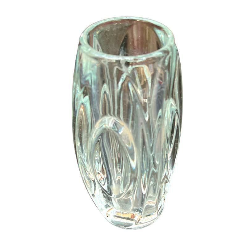 Petit vase verre soufflé épais / cristal vintage années 60' Petit vase verre soufflé épais / cristal vintage années 60'