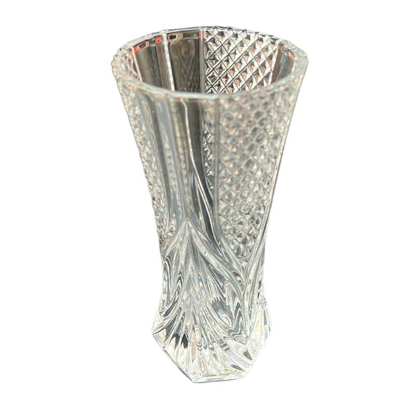 Petit vase en cristal, motifs art déco, vintage