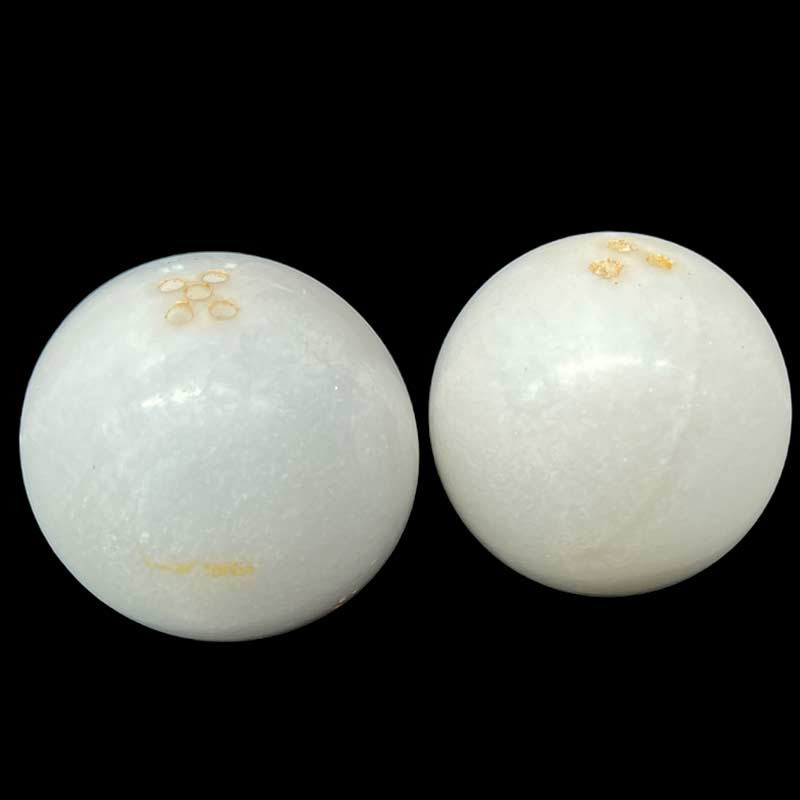 Jolie paire de portes encens blanc en forme de boule vintage années 80'