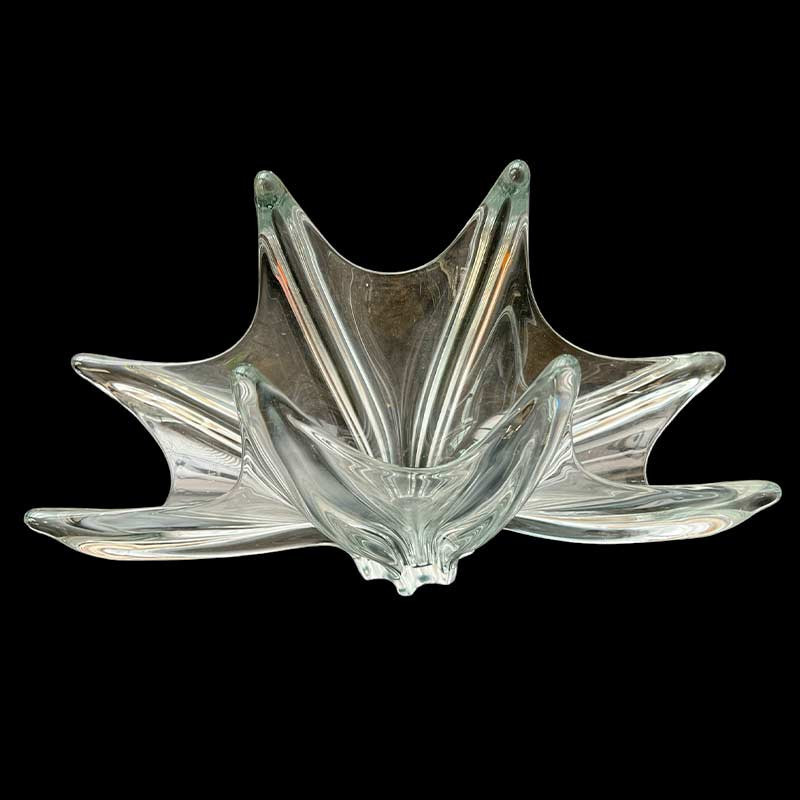 Grande coupe verre soufflé épais / cristal vintage années 80'