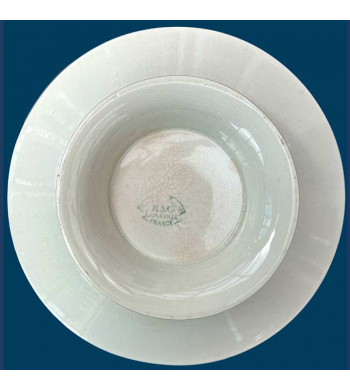 Série de 4 coupes en faïence à fruits et entremets à motif floraux années 30/40' de chez Keller et Guerin à Luneville