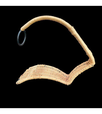 Porte bouteille en osier vintage des années 60'