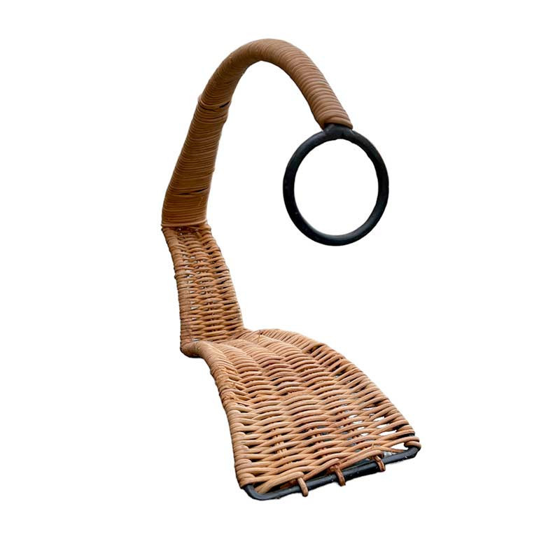 Porte bouteille en osier vintage des années 60'